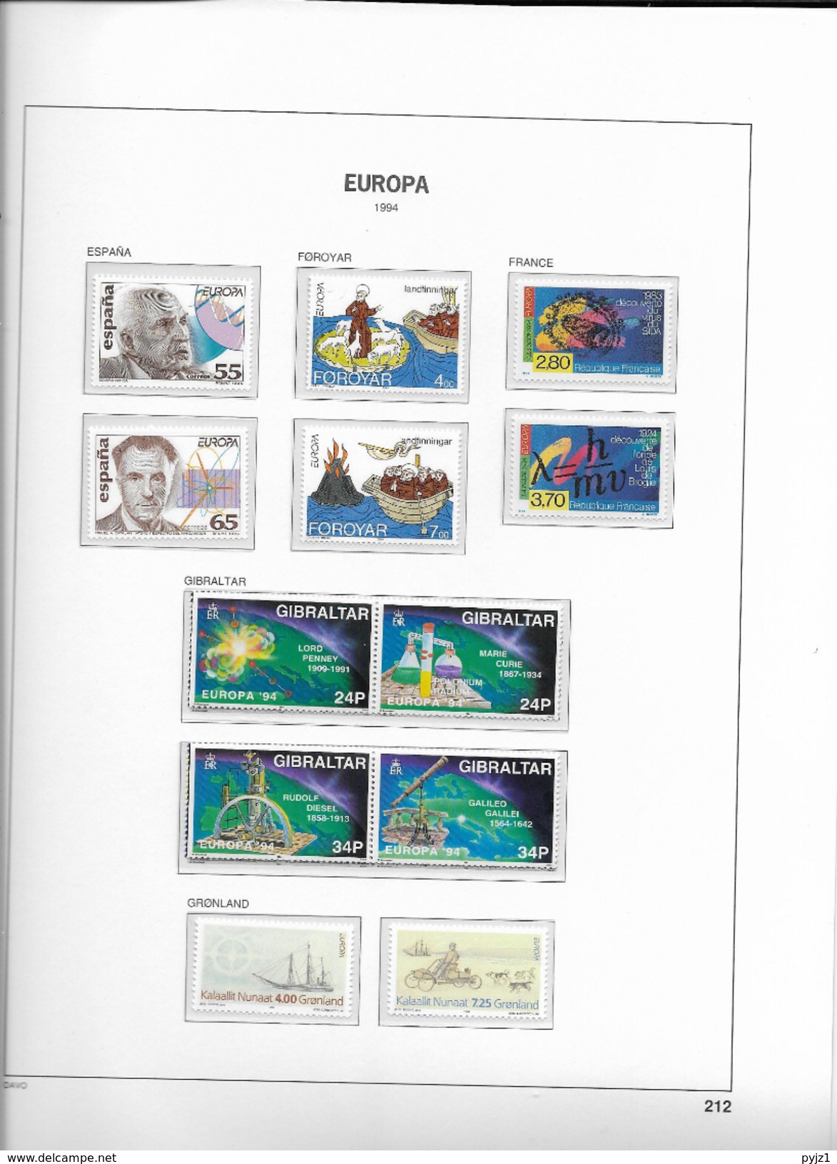 1994 MNH CEPT Year Collection According To DAVO ALbum, (14 Scans) Postfris** - Full Years