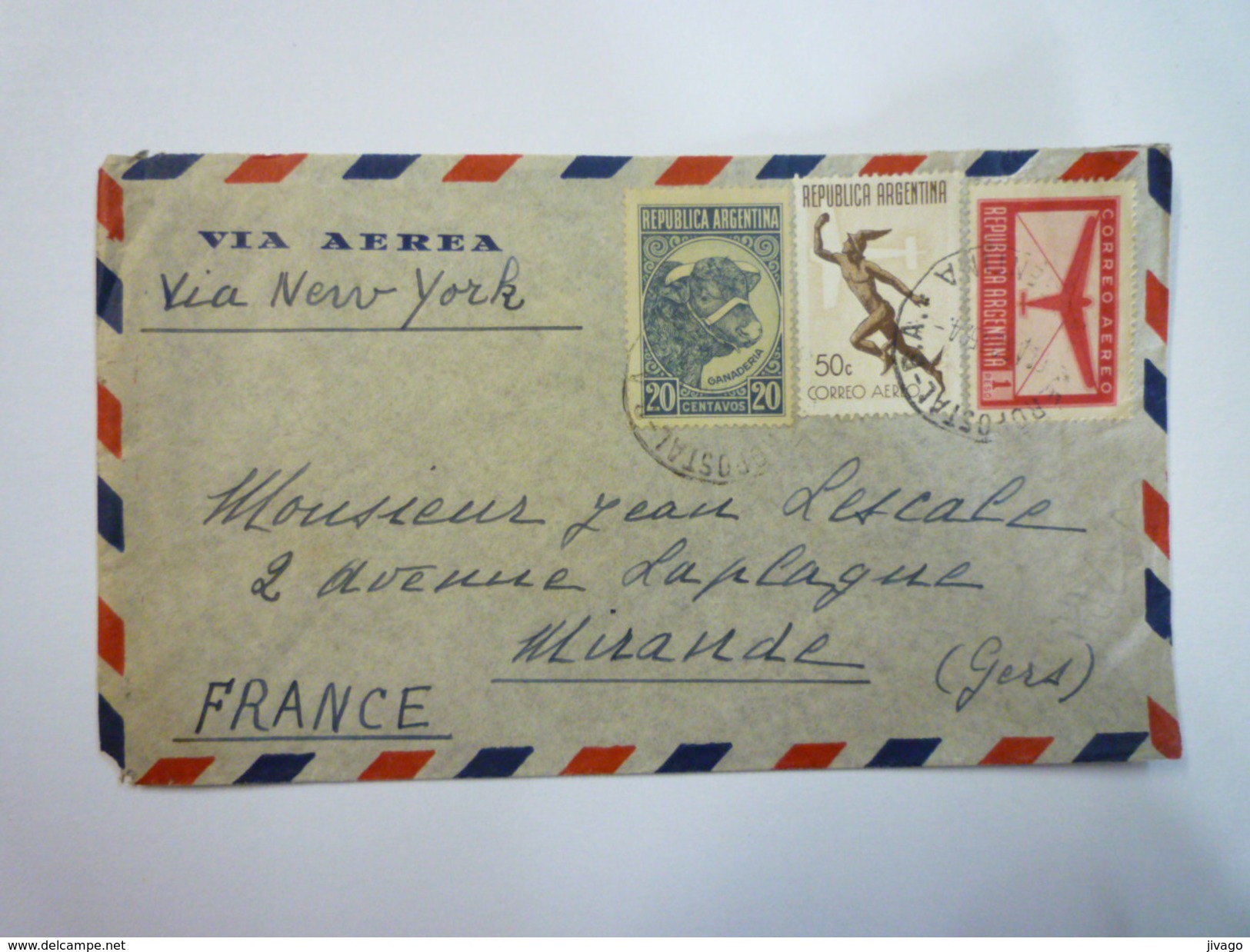 LETTRE  Au Départ De  BUENOS-AIRES  à Destination De MIRANDE (Gers)   1945   - Lettres & Documents