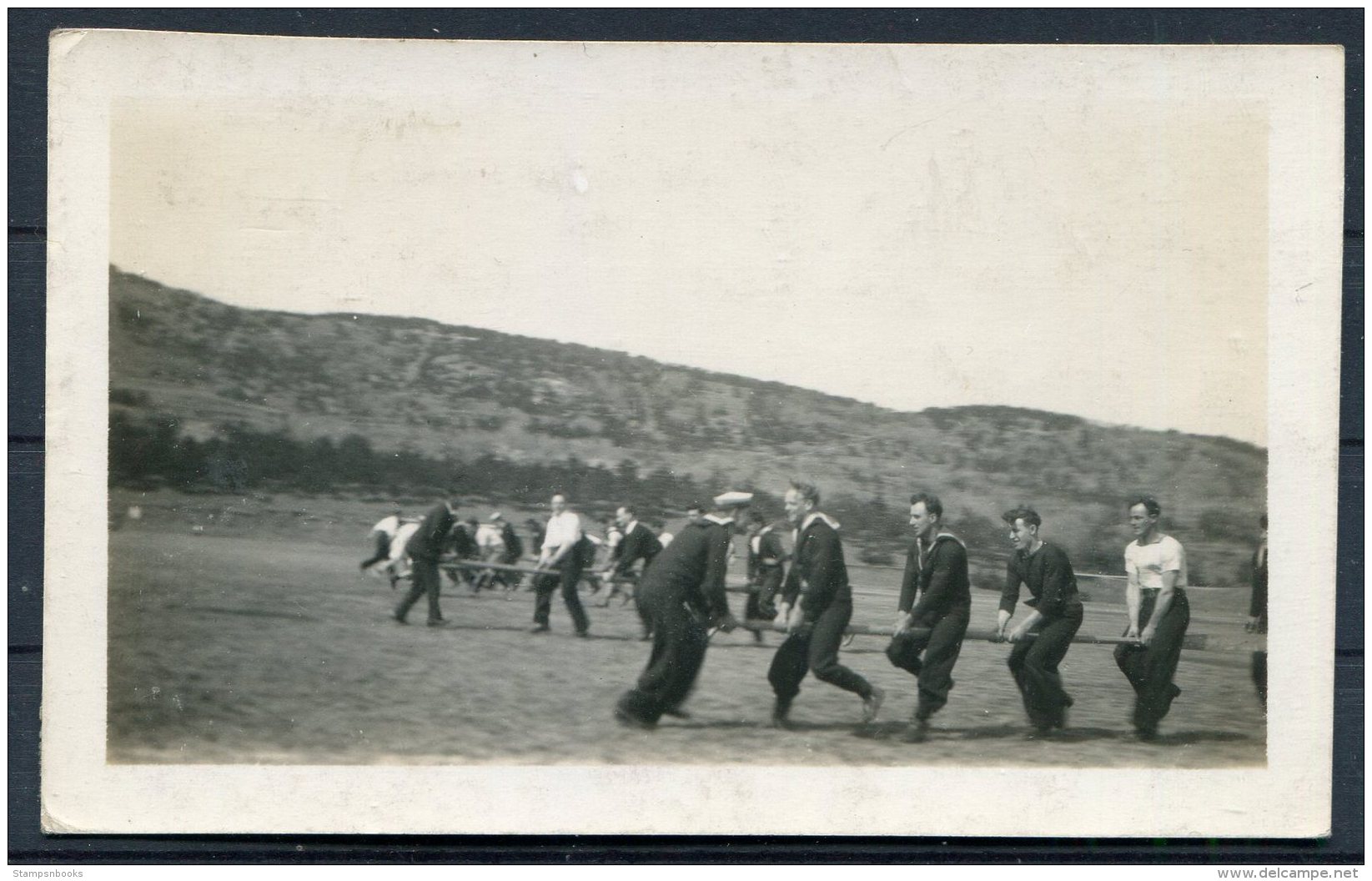 Wei Hai Wei, HMS MAGNOLIA, China Sea Fleet, British Navy Sports Day RP Postcard - China