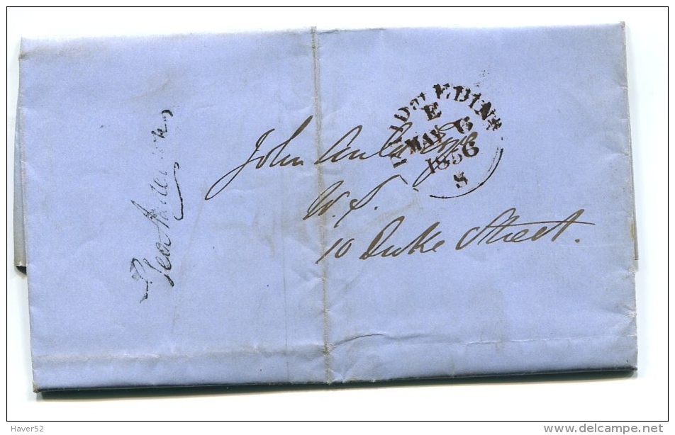 RARE Letter With Content From Edinburgh  - 6.5.1845 PAID At EDIN - SONDAY !! - ...-1840 Precursores