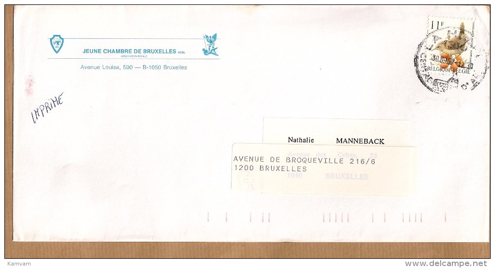 BRIEF LETTRE Buzin 2449 LA HULPE CENTRE D'ART Voor Studie / Pour étude - 1985-.. Oiseaux (Buzin)