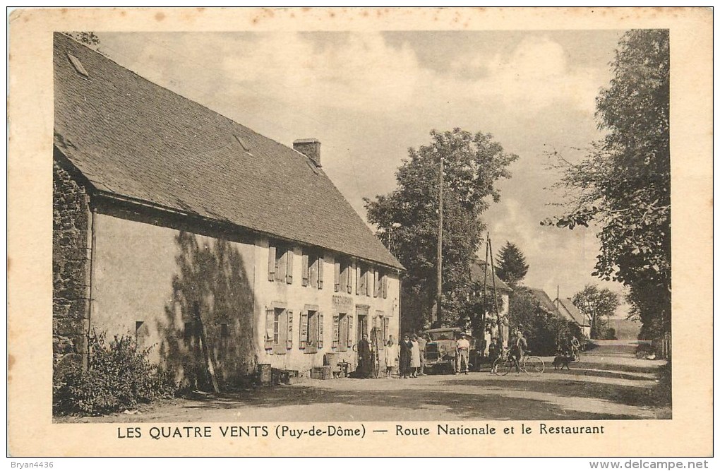 63 - LES QUATRE VENTS PRES DE TAUVES - LE RESTAURANT ANIME - CPA TRES PEU COURANTE - Autres & Non Classés