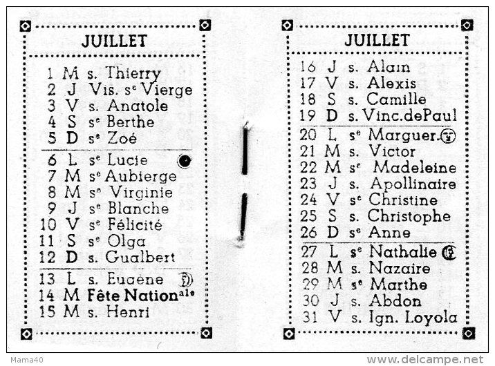 PETIT ALMANACH  DE 1959 - 31 TOULOUSE - PAPETERIE GELLIBERT - PHOTO RAF VALLONE - Autres & Non Classés