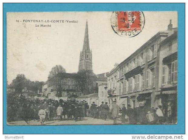 CPA 36 - Marchands Ambulants Le Marché FONTENAY-LE-COMTE 85 - Fontenay Le Comte