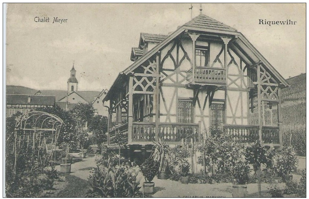 68, Haut-Rhin, RIQUEWIHR, 1045 Habitants, Chalet Meyer, Scan Recto-Verso - Riquewihr