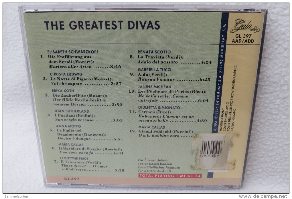 CD "The Greatest Divas" Gala - Opere
