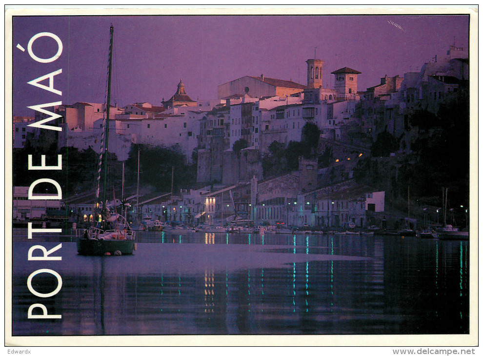 Port De Mao, Menorca, Spain Postcard Posted 1993 Stamp - Menorca