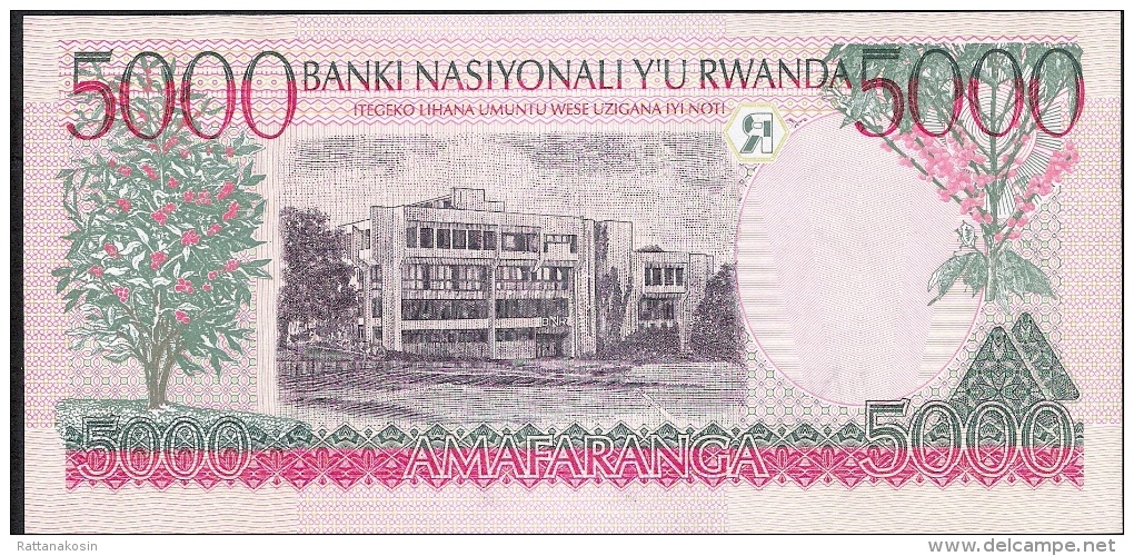 RWANDA P28  5000 FRANCS  1.12.1998     UNC. - Rwanda
