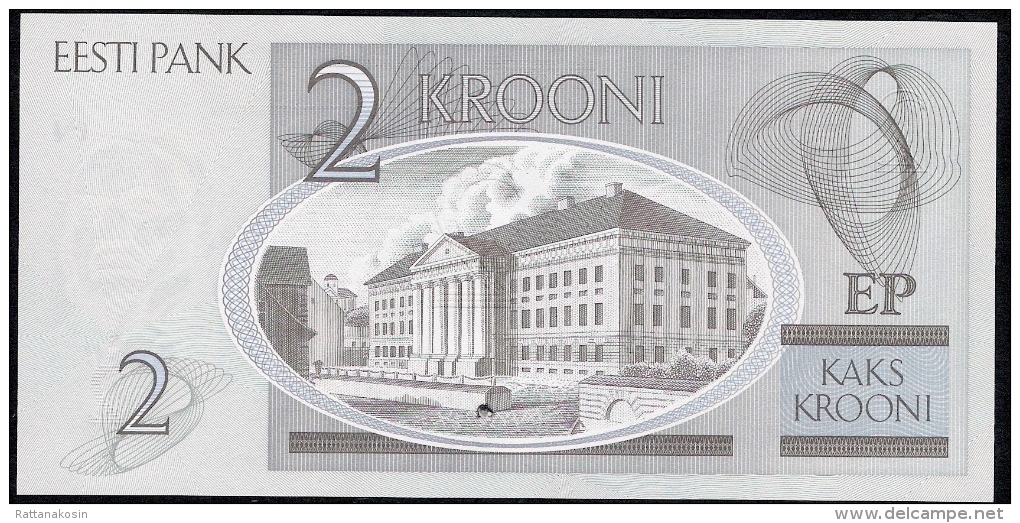 ESTONIA  P85b  2  KROONI   2007 #CJ     UNC. - Estonia