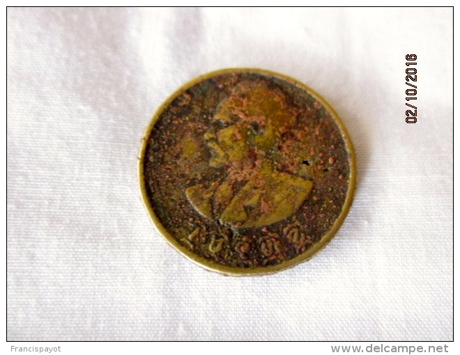 Ethiopie Token Or Contemporary Fake 50 Santeem 1936 EE = 1944 (to Remplace The Silver Nedj Shilling?) - Etiopia