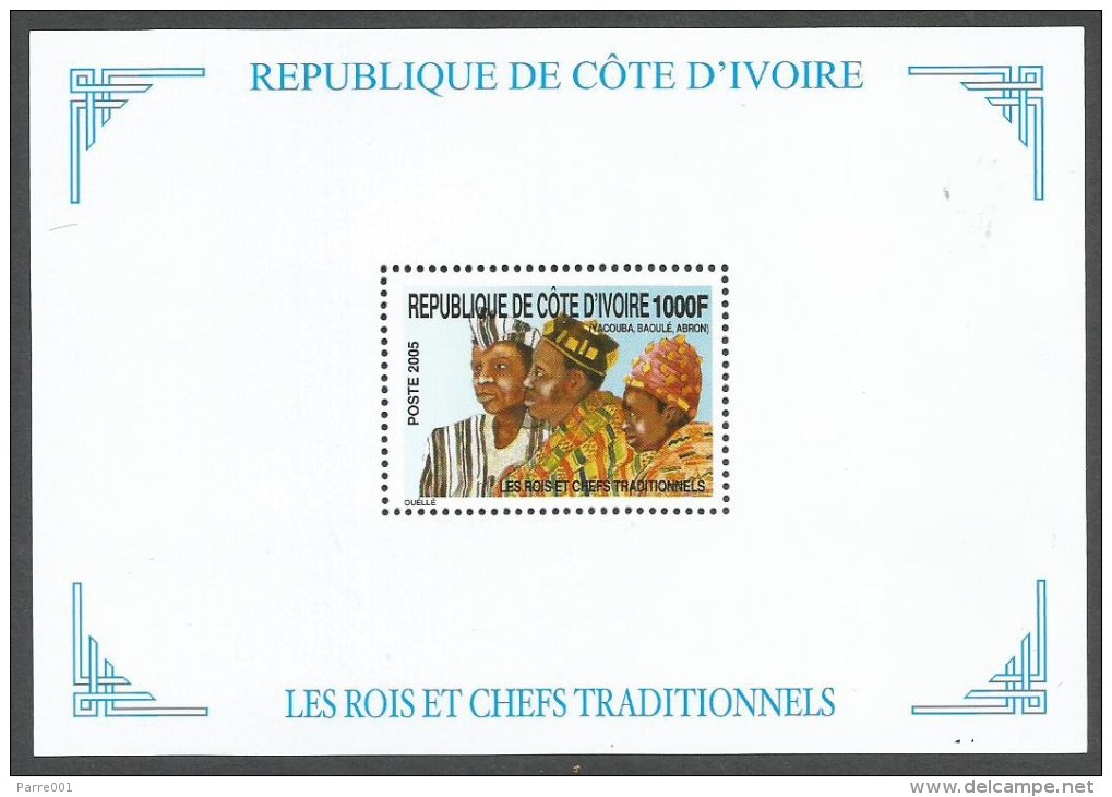 Cote D´Ivoire Ivory Coast 2005 Rois Kings Chefs Chiefs Michel Block 99 MNH Mint MS - Costa D'Avorio (1960-...)