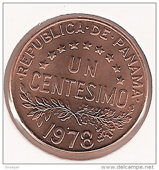 Panama 1 Centesimo 1978 Km 22  Unc !!! Catalog Val  2016 6,00$ - Panamá