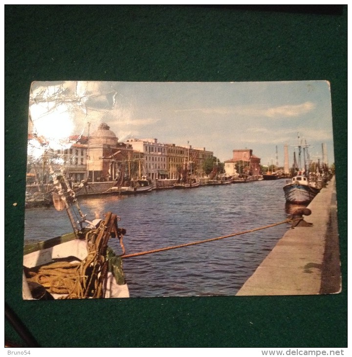 Cartolina Fiumicino Porto Canale Viaggiata 1961 - Fiumicino