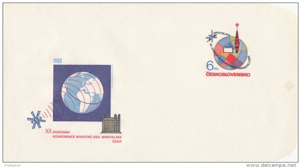 Czechoslovakia / Postal Stationery (1980) XII. Confer. Of Ministers Of Post-soc. Countries (I7645); Painter: V. Kovarik - Enveloppes