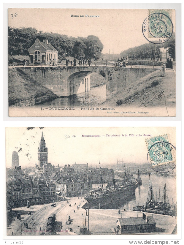 Dunkerque Lot 6 Cartes Anciennes - Dunkerque