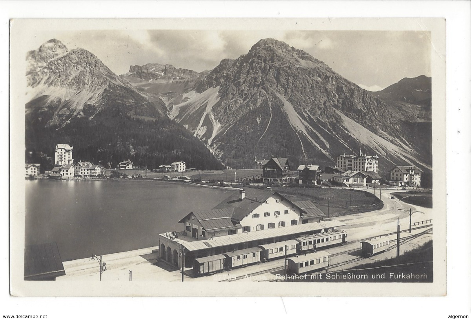 15619 - Bahnhof Mit Schiesshorn Und Furkahorn Train - Autres & Non Classés