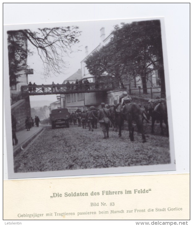 83# COPIE (10x10cm) D´UN STÉRÉOTYPE DU RARE LIVRE "DIE SOLDATEN DES FUHRERS IM FELDE" - Autres & Non Classés