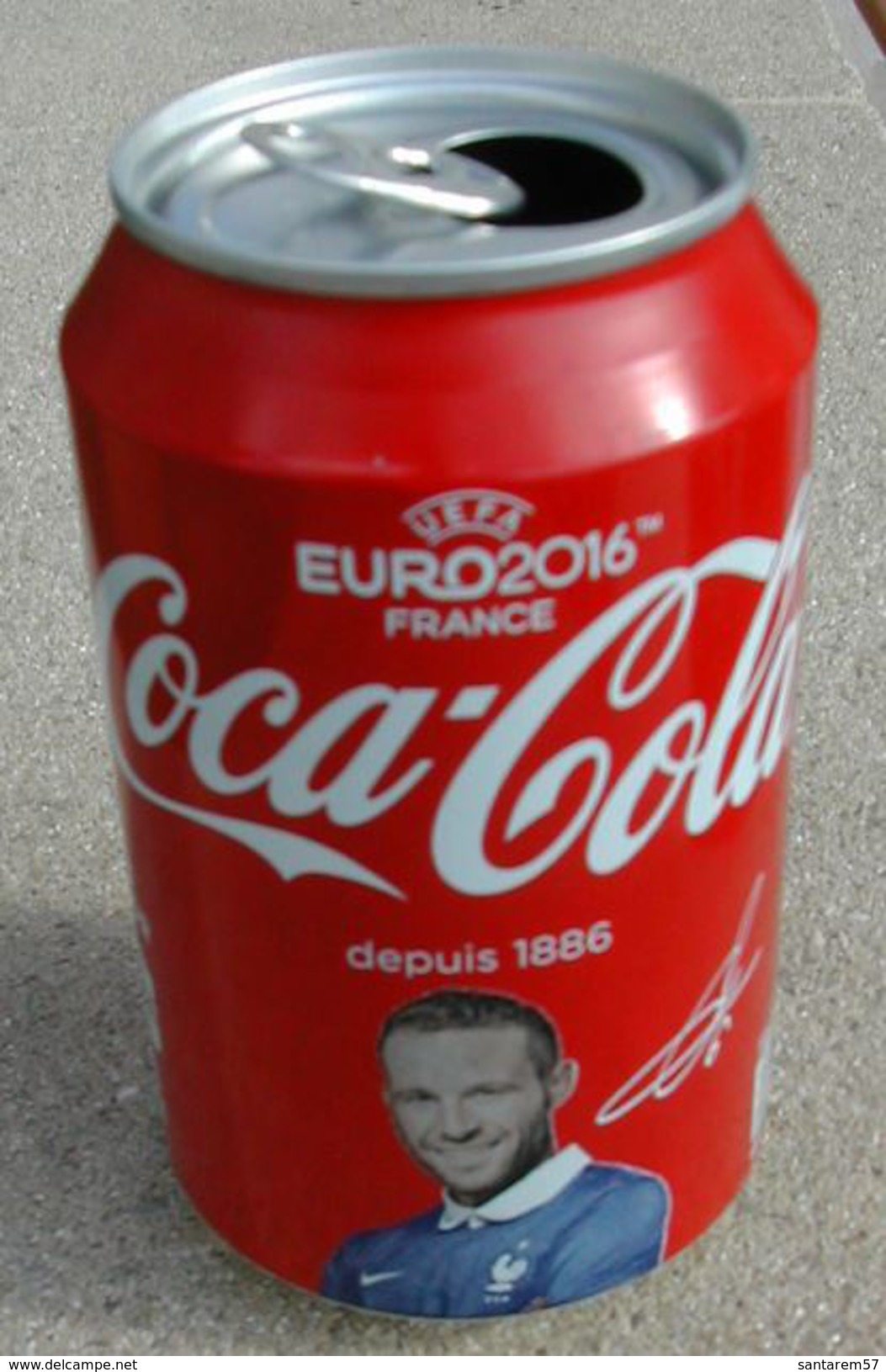 Canette Vide Collector Coca Cola Football Euro 2016 Yohan Cabaye International Français - Cannettes