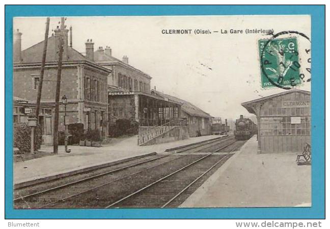 CPA - Chemin De Fer Arrivée Du Train En Gare De CLERMONT 60 - Clermont