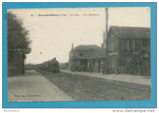 CPA 45 - Chemin De Fer Arrivée Du Train En Gare De GRANDVILLIERS 60 - Grandvilliers