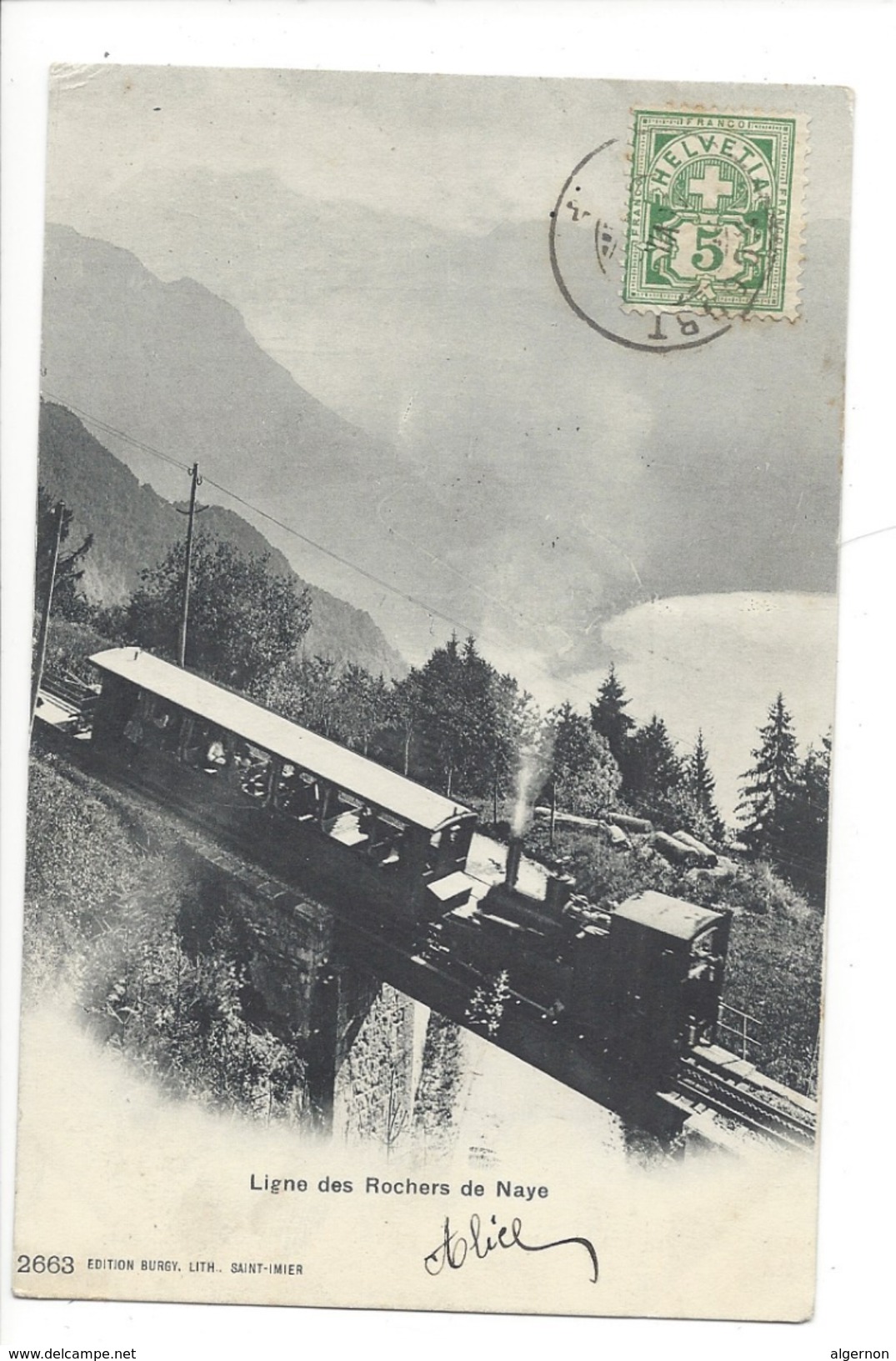 15622 - Ligne Des Rochers De Naye Train - Roche