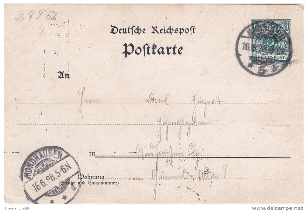 - Entier Postal Allemand Timbré Sur Commande Illustré Ours (bear, Bären), Jardin Zoologique, Restaurant (1898) - Ours