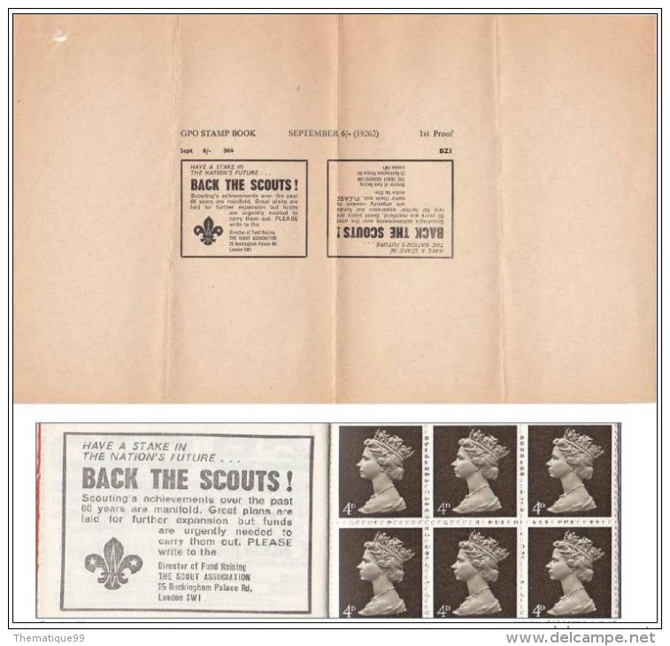 Première épreuve D'une Publicité De Carnet Anglais (proof Of Advert Pane From GB Booklet) : Scoutisme, Scout - Storia Postale