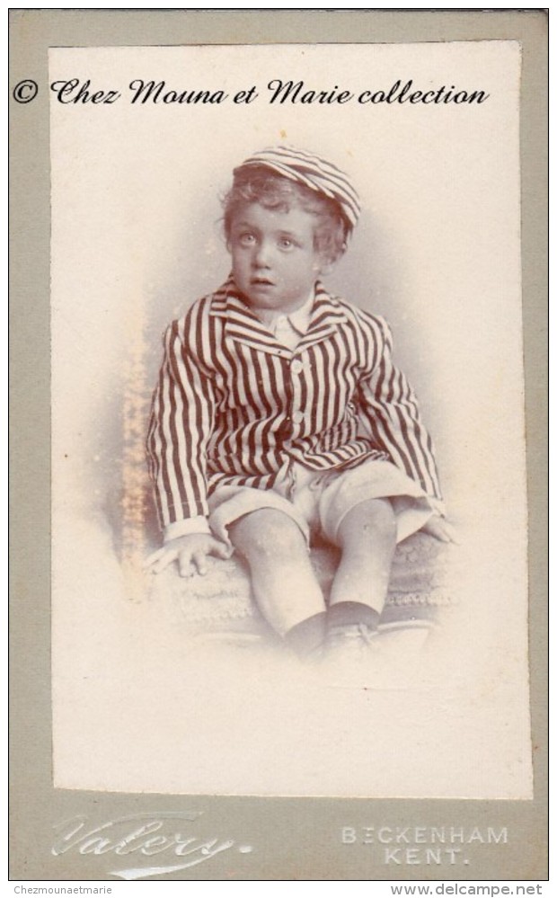 ROYAUME UNI - BECKENHAM KENT - PETIT GARCON - VALERY - CDV PHOTO - Personnes Anonymes