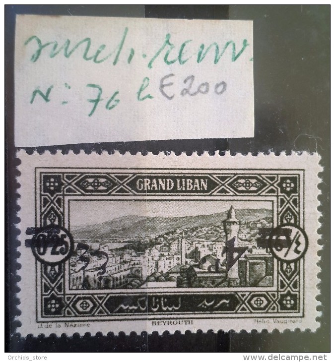08 Lebanon 1926 SG 97ba MNH 4p Inverted Overprint, Recorded Michel, YvT & SG, Cv 60-225$ - Lebanon