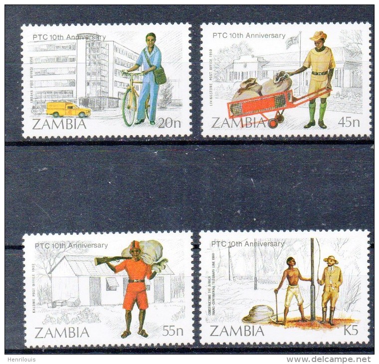 ZAMBIE    Timbres Neufs ** De 1985  ( Ref 137 ) Facteur- Courrier - Zambie (1965-...)