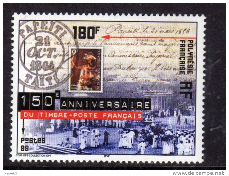 Polynésie N° 602  XX  150ème Anniversaire Du Timbre Poste Français,  Sans Charnière TB - Other & Unclassified