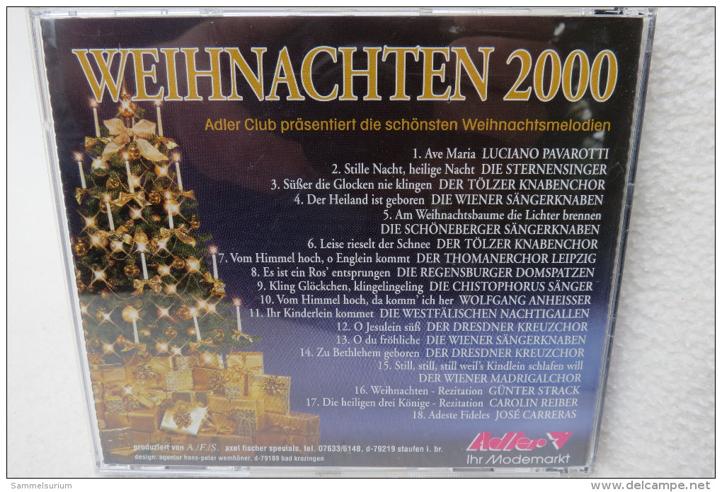 CD "Weihnachten 2000" Adler Club Präsentiert Die Schönsten Weihnachtsmelodien - Chants De Noel