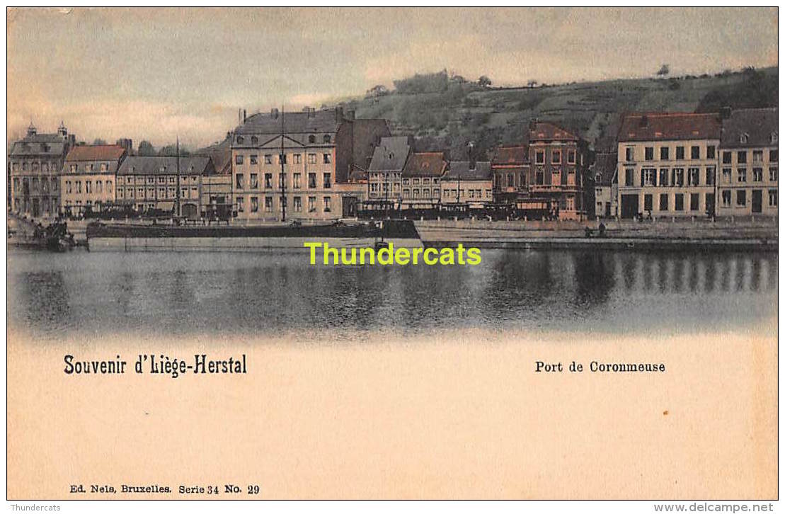 CPA  SOUVENIR D'LIEGE HERSTAL PORT DE CORONMEUSE NELS BRUXELLES SERIE 34 NO 29 - Herstal