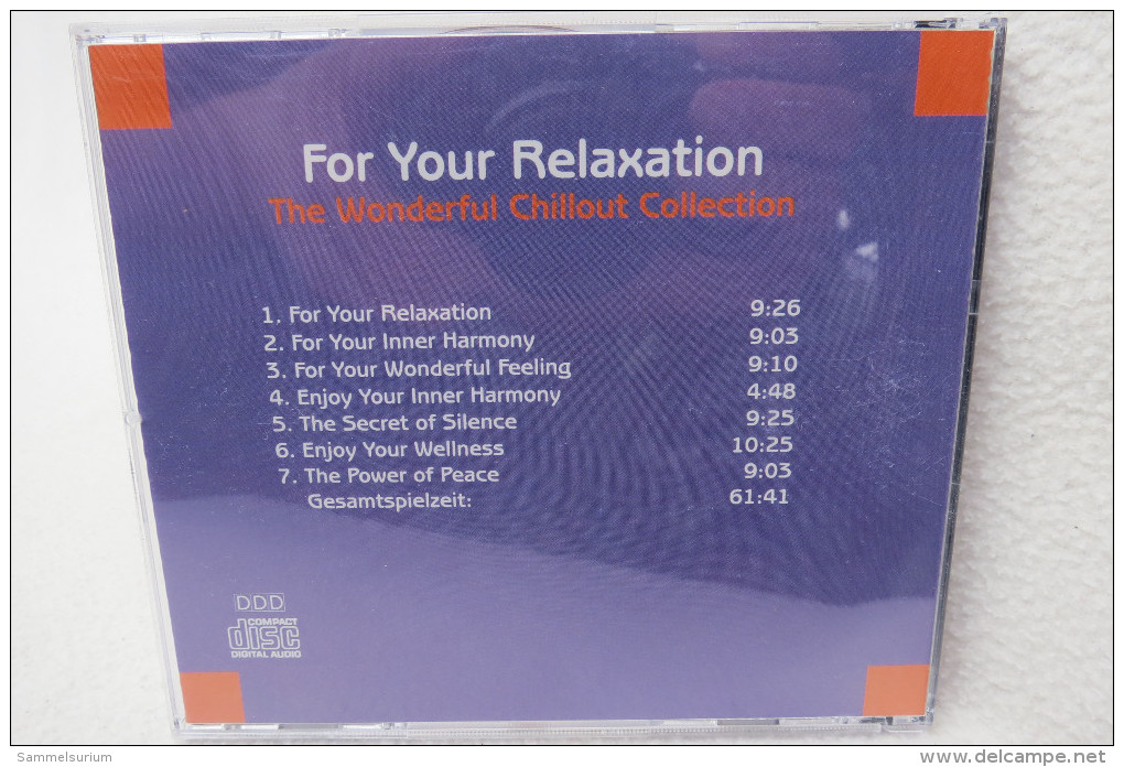 CD "For Your Relaxation" The Wonderful Chillout Collection - Sonstige & Ohne Zuordnung