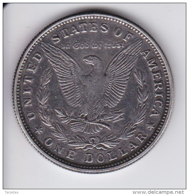 MONEDA DE PLATA DE ESTADOS UNIDOS DE 1 DOLLAR DEL AÑO 1921  (COIN) SILVER-ARGENT- MORGAN - 1878-1921: Morgan