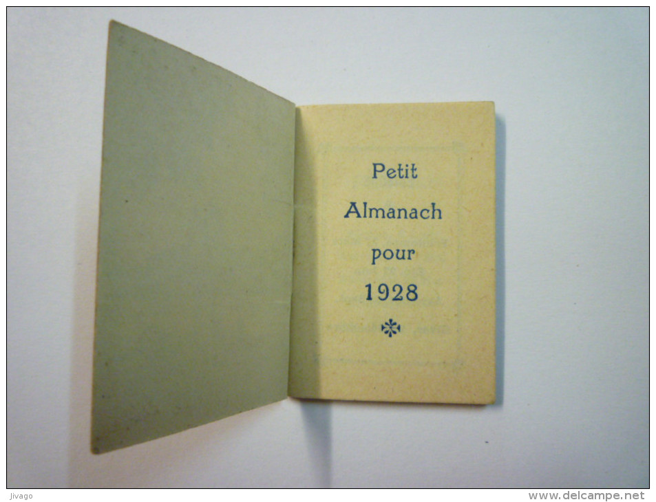 Très Joli Mini  CALENDRIER  PUB  1928  ((Format 3,5 X 5,5cm) - Autres & Non Classés