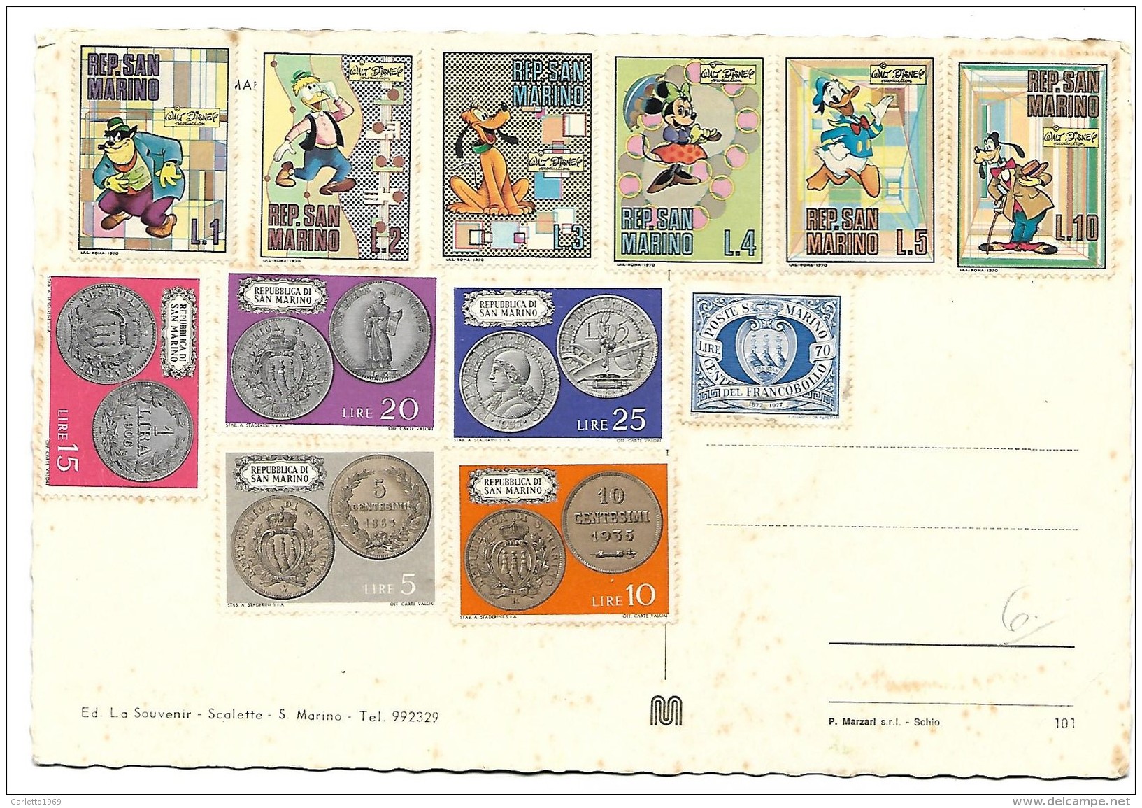 WALT DISNEY E REP. SAN MARINO - Used Stamps