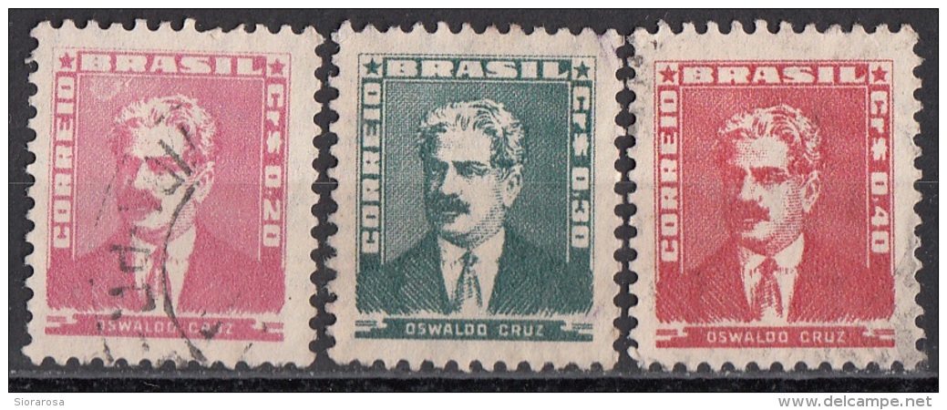 Brasile 1954 Sc. 789 Oswaldo Cruz Igienista Filantropo Brasiliano Viaggiato Used - Altri & Non Classificati