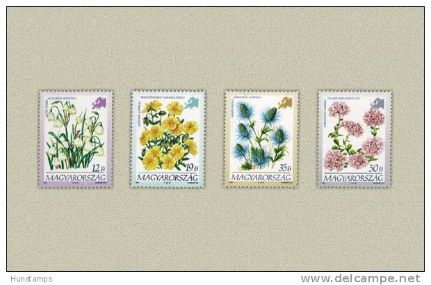 Hungary 1994. Flowers Of Europe Complete Set MNH (**) Michel: 4302-4305 / 3.50 EUR - Neufs