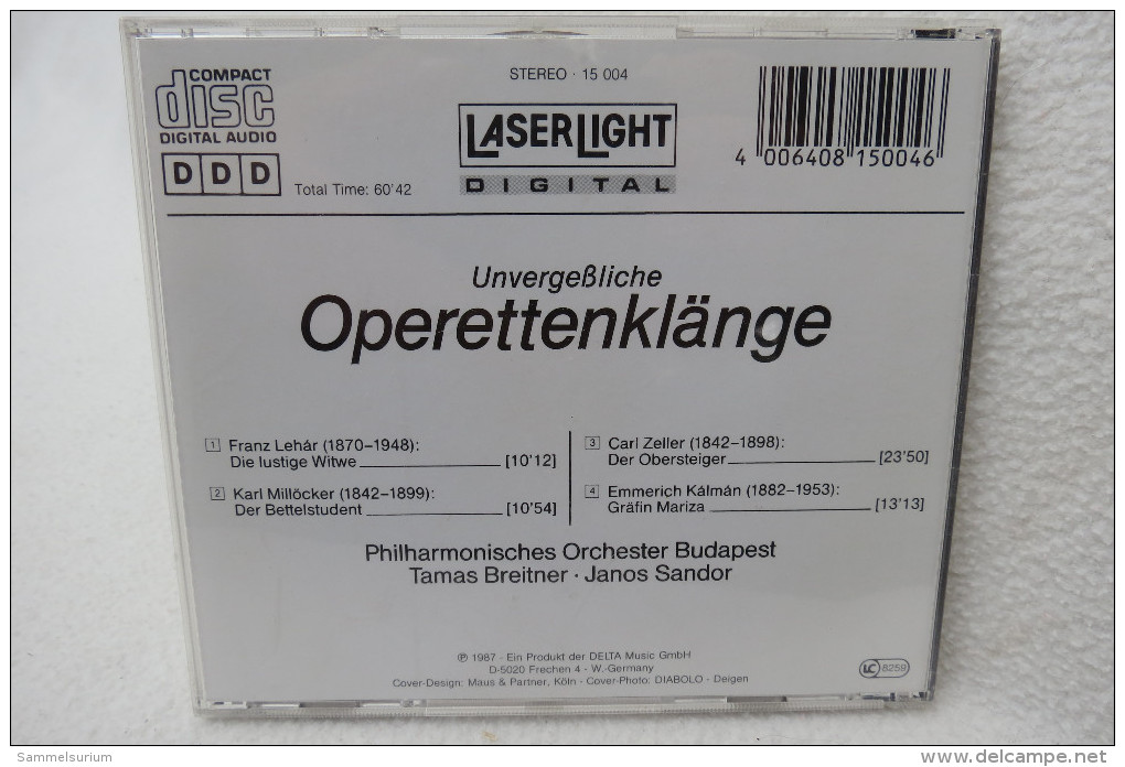 CD "Unvergeßliche Operettenklänge" - Opera / Operette