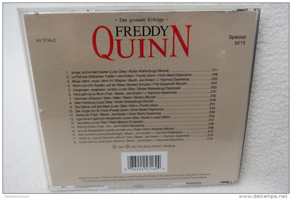 CD "Freddy Quinn" Die Grossen Erfolge - Autres - Musique Allemande