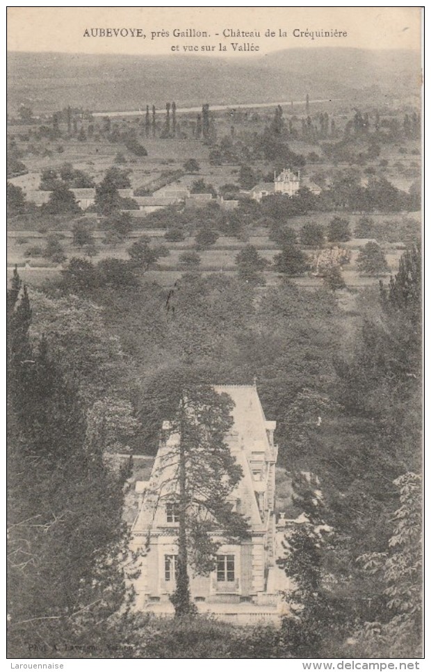 27 - AUBEVOYE - Château De La Créquinière Et Vue Sur La Vallée - Aubevoye