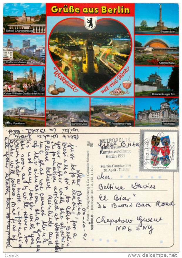 Berlin, Germany Postcard Posted 1991 Stamp - Mitte