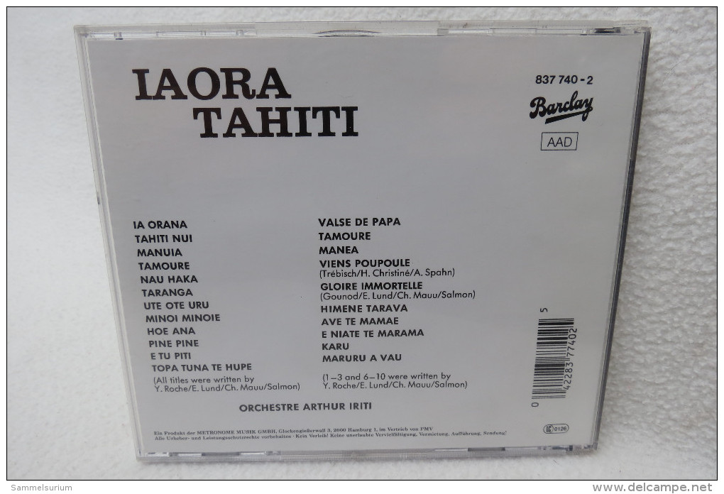 CD "IAORA TAHITI" Originalaufnahmen Aus Tahiti - Sonstige & Ohne Zuordnung