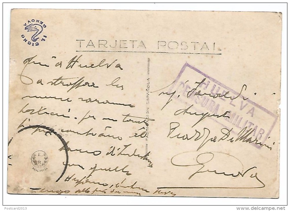 TARJETA POSTAL " GRATO RECUERDO DEL RAID PALOS - BUENOS AIRES "  , COMANDANTE FRANCO  ,1926 - Andere & Zonder Classificatie