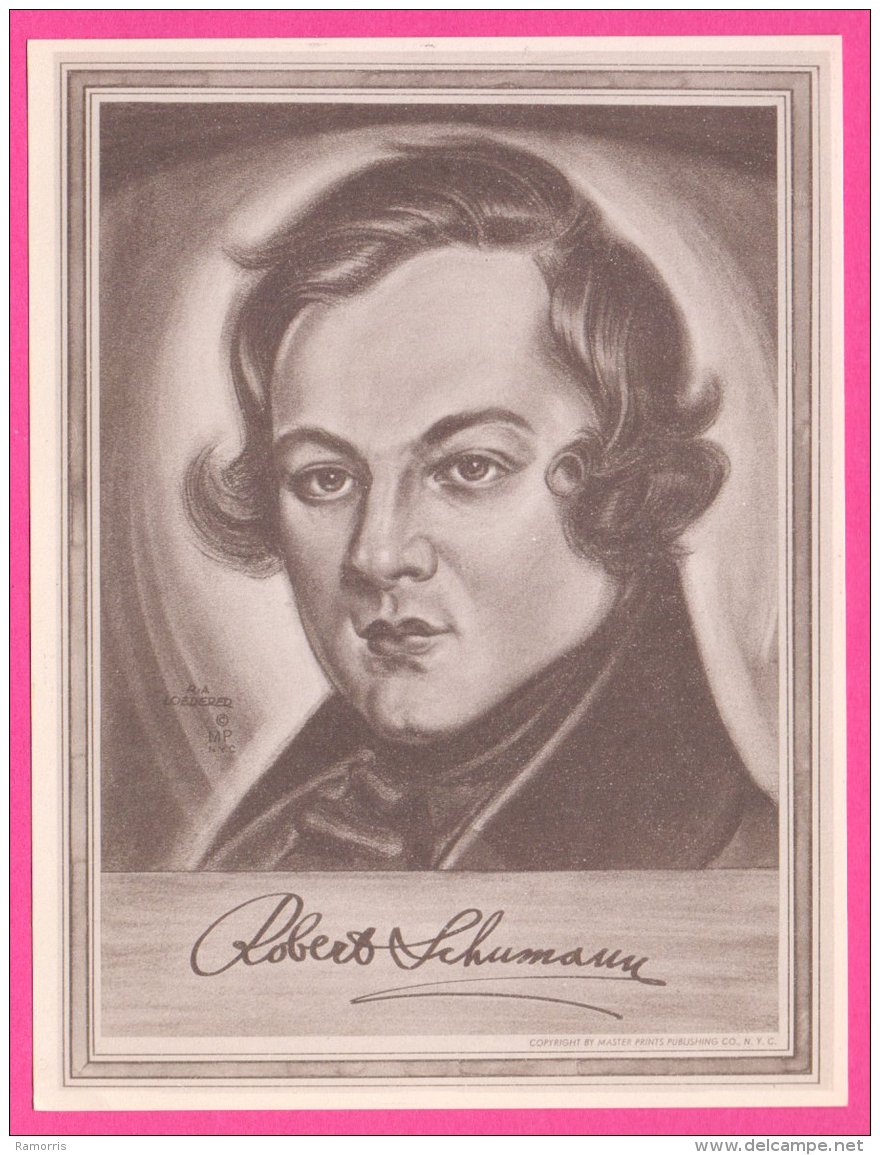 PIC00046 Immortal Men Of Music Miniature Of Composer Robert Schumann - Collections