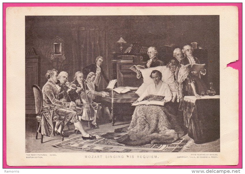 PIC00051 Perry Picture Of Composer Mozart  Singing His Requiem By Shields - Collections