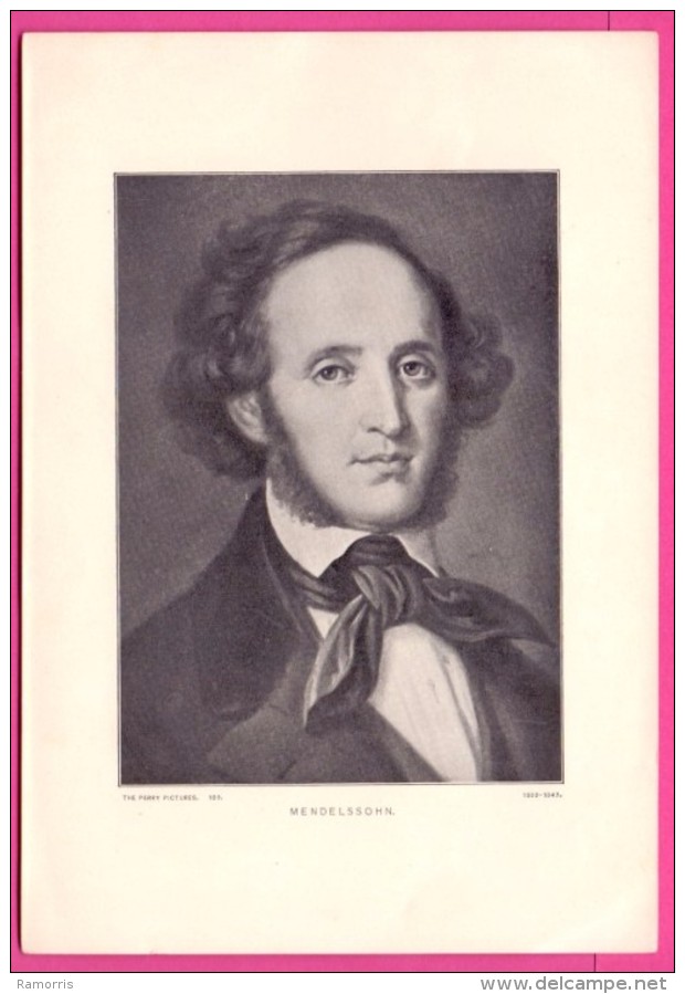 PIC00054 Perry Picture Of Composer Felix Mendelssohn - Collections