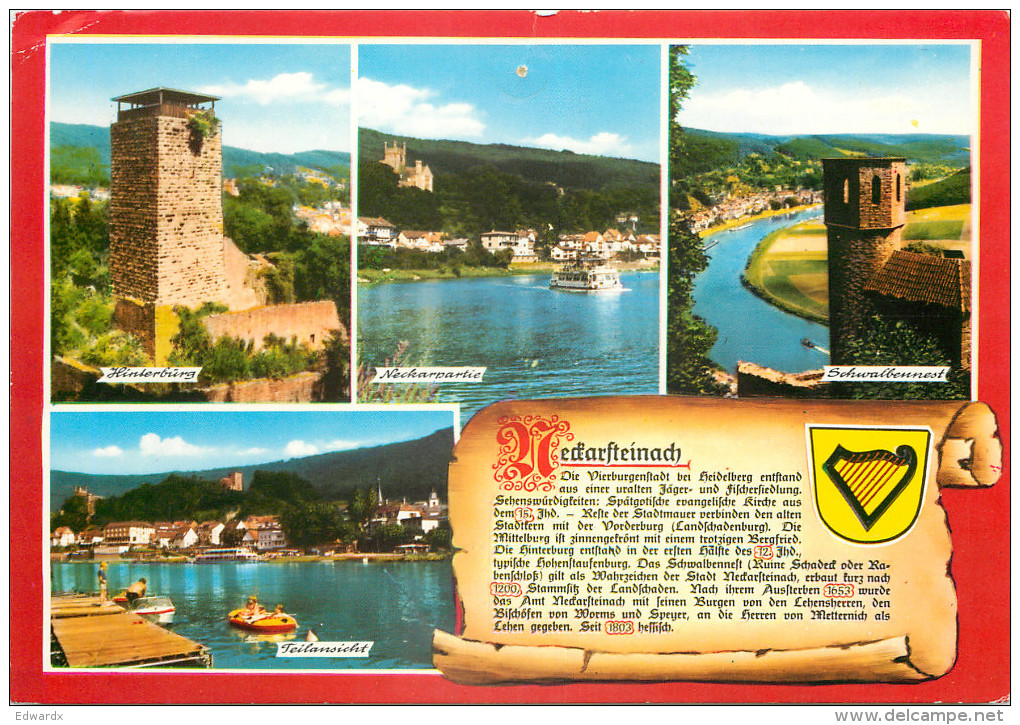 Neckarsteinach, Germany Postcard Posted 1987 Stamp - Sonstige & Ohne Zuordnung