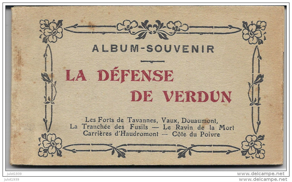 VERDUN ..-- MILITARIA .  Carnet Complet De 20 Cartes . LA DEFENSE DE VERDUN . - Guerre 1914-18